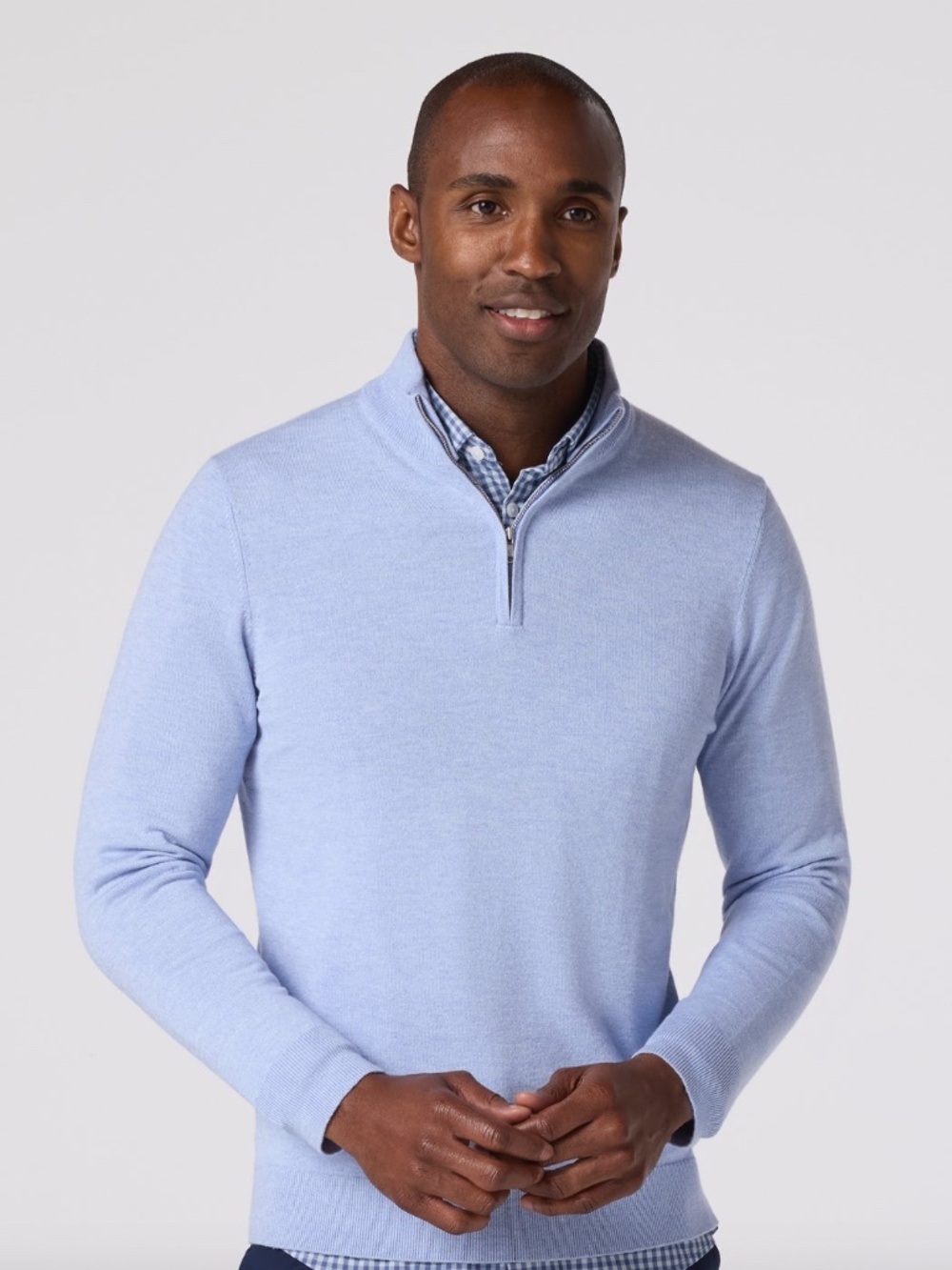 Heritage 1/4 Zip Sweater Blue